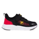 Fila Memory Arrow V 3AF51016-045 παιδικό αθλητικό running για αγόρι σε συνθετικό δέρμα και ύφασμα σε Μαύρο /Κόκκινο
