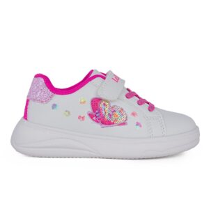Lelli Kelly CINZIA 2 LKAA4752 A00-BI01 Παιδικό Sneaker για κορίτσι σε συνθετικό δέρμα Άσπρο