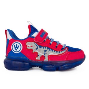 Bull Boys T-REX DNAR5008 A00-RYRS Παιδικό sneaker για αγόρι σε συνθετικό δέρμα και ύφασμα Κόκκινο/Μπλέ ρουά