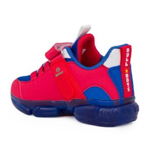 Bull Boys T-REX DNAR5008 A00-RYRS Παιδικό sneaker για αγόρι σε συνθετικό δέρμα και ύφασμα Κόκκινο/Μπλέ ρουά - Image 3