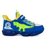 Bull Boys T-REX DNAR5008 A00-BIRY Παιδικό sneaker για αγόρι σε συνθετικό δέρμα και ύφασμα Μπλέ ρουά/ λευκό /Κίτρινο