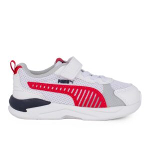 Puma X-Ray 3 LT AC Inf 401495 01 Παιδικό αθλητικό για αγόρι σε συνθετικό δέρμα και ύφασμα Άσπρο/Κόκκινο