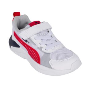 Puma X-Ray 3 LT AC+PS 401494 01 Παιδικό αθλητικό running unisex σε συνθετικό δέρμα και ύφασμα Άσπρο/Κόκκινο - Image 2