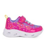 Fila  BLINK 3 V 7AF51010-982 Παιδικό αθλητικό με φωτάκια για κορίτσι σε συνθετικό δέρμα και ύφασμα Φούξια/Μωβ