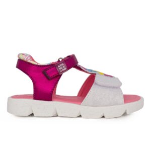 Agatha Ruiz De La Prada 252925-A304 Παιδικό πέδιλο για κορίτσι σε συνθετικό δέρμα Ασημί/Φούξ - Image 2