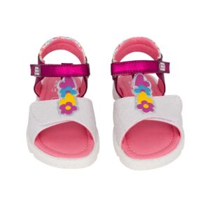 Agatha Ruiz De La Prada 252925-A304 Παιδικό πέδιλο για κορίτσι σε συνθετικό δέρμα Ασημί/Φούξ