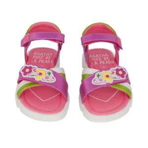 Agatha Ruiz De La Prada 252970-A146 παιδικό πέδιλο για κορίτσι σε συνθετικό δέρμα Μωβ/Πολύχρωμο