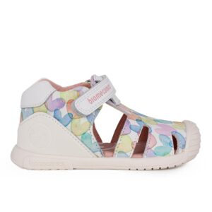 Biomecanics Napa 252110-B050 παιδικό παπουτσοπέδιλο για κορίτσι δερμάτινο Λευκό/Καρδιές
