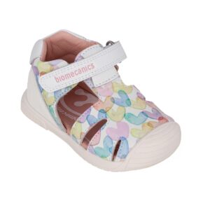 Biomecanics Napa 252110-B050 παιδικό παπουτσοπέδιλο για κορίτσι δερμάτινο Λευκό/Καρδιές - Image 2