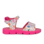 Agatha Ruiz De La Prada  252927-A050 παιδικό πέδιλο για κορίτσι σε συνθετικό δέρμα Λευκό/Πολύχρωμο