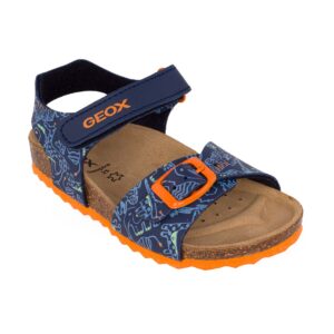 Geox J GHITA B. J028LB 06A54 C4243 B Παιδικό πέδιλο για αγόρι σε οικολογικό δέρμα Μπλε/Πολύχρωμο - Image 2