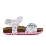 Geox B S. CHALKI G. B922RA 0FCHH C1000 Παιδικό πέδιλο για κορίτσι σε οικολογικό δέρμα Ασπρο