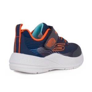 Skechers Microspec Advance 403926N/NVOR παιδικό αθλητικό για αγόρι σε συνθετικό δέρμα και αδιαβροχοποιημένο ύφασμα Μπλε - Image 3