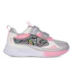 Primigi 7966500 Παιδικό αθλητικό με φωτάκια μονόκερος για κορίτσι σε συνθετικό δέρμα και ύφασμα Γκρί/Ροζ