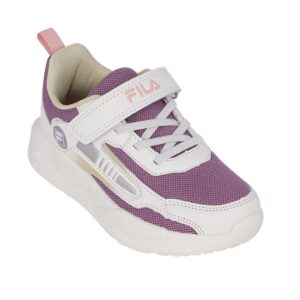 Fila Memory Twink V 3AF51014-810 παιδικό αθλητικό για κορίτσι σε συνθετικό δέρμα και ύφασμα Λευκό/Μωβ - Image 2