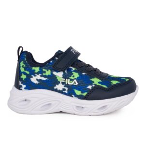 Fila Blink 3 V 7AF51010-233 Παιδικό αθλητικό με φωτάκια για αγόρι σε συνθετικό δέρμα και ύφασμα Μπλε