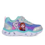 Modum FZ014685 Παιδικό αθλητικό με φωτάκια Frozen για κορίτσι σε συνθετικό δέρμα και ύφασμα Γαλάζιο