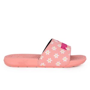 Puma Cool Cat 2.0 Daisies PS BX 400908 01 Παιδικές παντόφλες για κορίτσι σε συνθετικό υλικό Ροζ