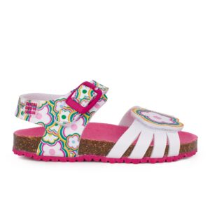 Agatha Ruiz De La Prada 252935-A050 Παιδικό πέδιλο για κορίτσι σε συνθετικό δέρμα Λευκό/Multicolor - Image 2