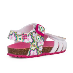Agatha Ruiz De La Prada 252935-A050 Παιδικό πέδιλο για κορίτσι σε συνθετικό δέρμα Λευκό/Multicolor - Image 3