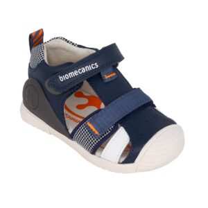 Biomecanics 252117-A183 παιδικό παπουτσοπέδιλο για αγόρι δερμάτινο Μπλέ/Λευκό - Image 2