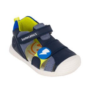 Biomecanics 252125-A183 Παιδικό παπουτσοπέδιλο για αγόρι δερμάτινο Μπλέ/Ραφ - Image 2