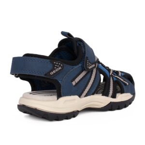 Geox J BOREALIS B. J450RB 014ME C4189 B Παιδικό παπουτσοπέδιλο για αγόρι σε οικολογικό δέρμα και ύφασμα Μπλε - Image 3