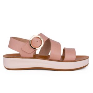 Pretty Soft 1549 Παιδικό πέδιλο για κορίτσι δερμάτινο Ροζ/Nude