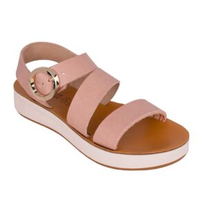 Pretty Soft 1549 Παιδικό πέδιλο για κορίτσι δερμάτινο Ροζ/Nude - Image 2