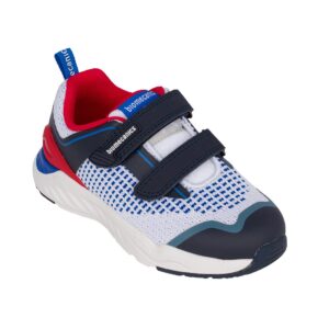 Biomecanics Rejilla 252270-A057 Παιδικό Sneaker για αγόρι σε δέρμα και ύφασμα Λευκό/Μπλέ/Κόκκινο - Image 2