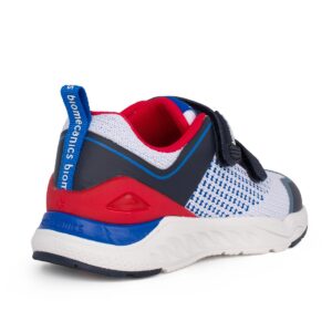 Biomecanics Rejilla 252270-A057 Παιδικό Sneaker για αγόρι σε δέρμα και ύφασμα Λευκό/Μπλέ/Κόκκινο - Image 3