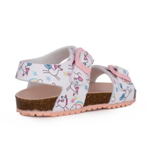 Garvalin 252463-B050 Παιδικό πέδιλο για κορίτσι σε οικολογικό δέρμα Λευκό/Μονόκεροι - Image 3