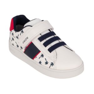 Geox B ECLYPER A B455LA 000BC C0050 Παιδικό Sneaker για αγόρι σε οικολογικό δέρμα Λευκό/Μπλέ/Κόκκινο - Image 2