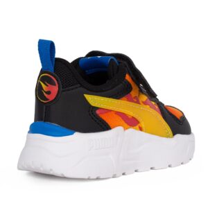 Puma Trinity Lite HotWheelsAC+Inf 401408 01 Παιδικό αθλητικό για αγόρι σε συνθετικό δέρμα και ύφασμα Μαύρο/Πορτοκαλί - Image 3