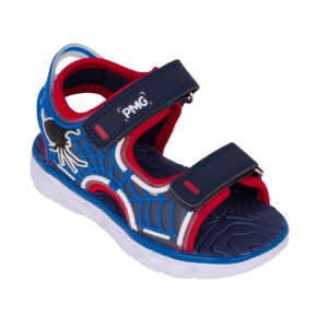 Primigi 7974100 Παιδικό πέδιλο με φωτάκια για αγόρι σε συνθετικό δέρμα και ύφασμα Μπλε/Κόκκινο - Image 2