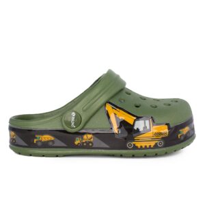 Zigzag Z242375-3232 Water Friedly Παιδικό πέδιλο/παντοφλάκι με φωτάκια για αγόρι σε συνθετικό υλικό Λαδί - Image 2