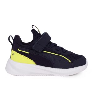 Puma Flyer 3 AC+Inf 401528 02 Παιδικό αθλητικό για αγόρι σε συνθετικό δέρμα και ύφασμα Μπλέ/Λάιμ