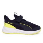 Puma Flyer 3 AC+PS 401527 02 Παιδικό αθλητικό για αγόρι σε συνθετικό δέρμα και ύφασμα Μπλέ/Λάιμ