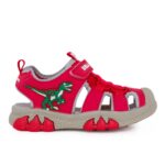 Bull Boys Velociraptor DNCL5053 RS01 παιδικό παπουτσοπέδιλο για αγόρι σε ύφασμα και συνθετικό δέρμα Κόκκινο