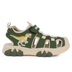 Bull Boys Velociraptor DNCL5053 VE41 παιδικό παπουτσοπέδιλο για αγόρι σε ύφασμα και συνθετικό δέρμα Χακί