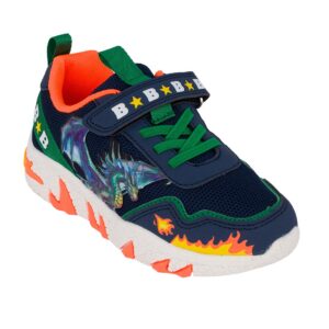 Bull Boys Drago BBAL5086 BL01 παιδικό αθλητικό με φωτάκια για αγόρι σε ύφασμα και συνθετικό δέρμα Μπλέ/Πράσινο - Image 2