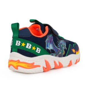 Bull Boys Drago BBAL5086 BL01 παιδικό αθλητικό με φωτάκια για αγόρι σε ύφασμα και συνθετικό δέρμα Μπλέ/Πράσινο - Image 3