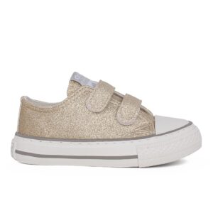 Conguitos Iridiscent OSSH141095 Παιδικό sneaker για κορίτσι σε ύφασμα Χρυσό