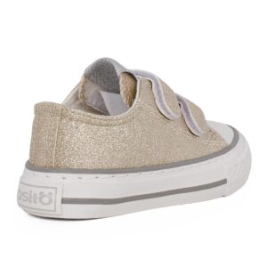Conguitos Iridiscent OSSH141095 Παιδικό sneaker για κορίτσι σε ύφασμα Χρυσό - Image 3