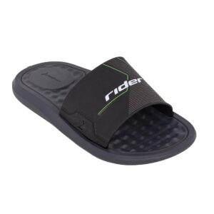 Rider 780-25069 BH598 Παιδική παντόφλα για αγόρι σε συνθετικό υλικό Μαύρο/Γκρί/Πράσσινο/Άσπρο