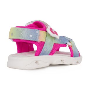 Alegria 103295915 Παιδικό πέδιλο με φωτάκια για κορίτσι σε ύφασμα και συνθετικό υλικό Φουξ/Γαλάζιο - Image 3