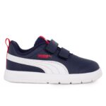 Puma Courtflex V3 V Inf 310252 03 Παιδικό Sneaker για αγόρι σε συνθετικό δέρμα Άσπρο/μπλέ