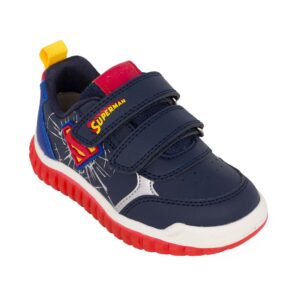 Geox B LIGHTYLOO B565ZB 000BC C4226 Παιδικό sneaker για αγόρι Superman με φωτάκια On/Off δερμάτινο Mπλε/Κόκκινο - Image 2