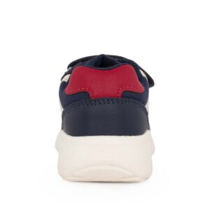 Geox B FLEXYPER MINI B566GD 054FU C0735 Α Παιδικό sneaker για αγόρι σε δέρμα και αδιαβροχοποιημένο ύφασμα Μπλε/Κόκκινο/Λευκό - Image 3