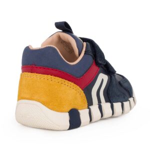 Geox B IUPIDOO B3555D 05422 C4244 Παιδικό sneaker για αγόρι δερμάτινο Μπλε/Κόκκινο/Ώχρα - Image 3